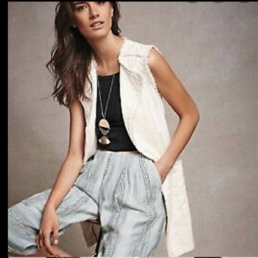 Anthropologie sleeveless coat